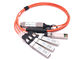 25.78 Gbps/CH 100G QSFP28 DAC To 4x 25g Sfp28 Qsfp28 Breakout Cable FCC Certification supplier